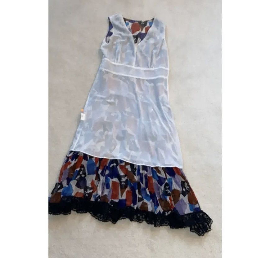 Boutique Moschino × Moschino × Vintage Moschino Archive Silk Boho Ruffle Dress Y2K Size 6 Size M / US 6-8 / IT 42-44 - 8 Thumbnail
