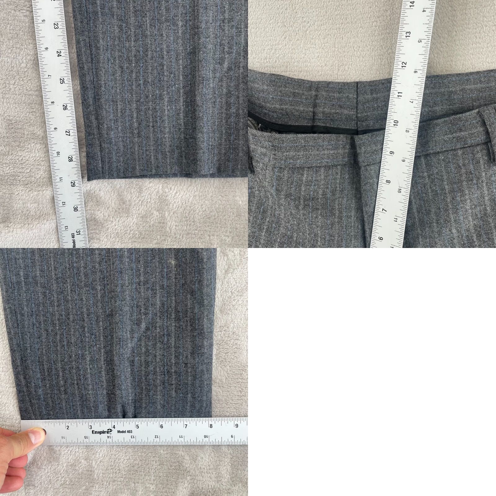 Etro ETRO Dress Pants Men 38x29 Grey Wool Pinstripe Straight Fit Made in Italy Size US 38 / EU 54 - 8 Thumbnail