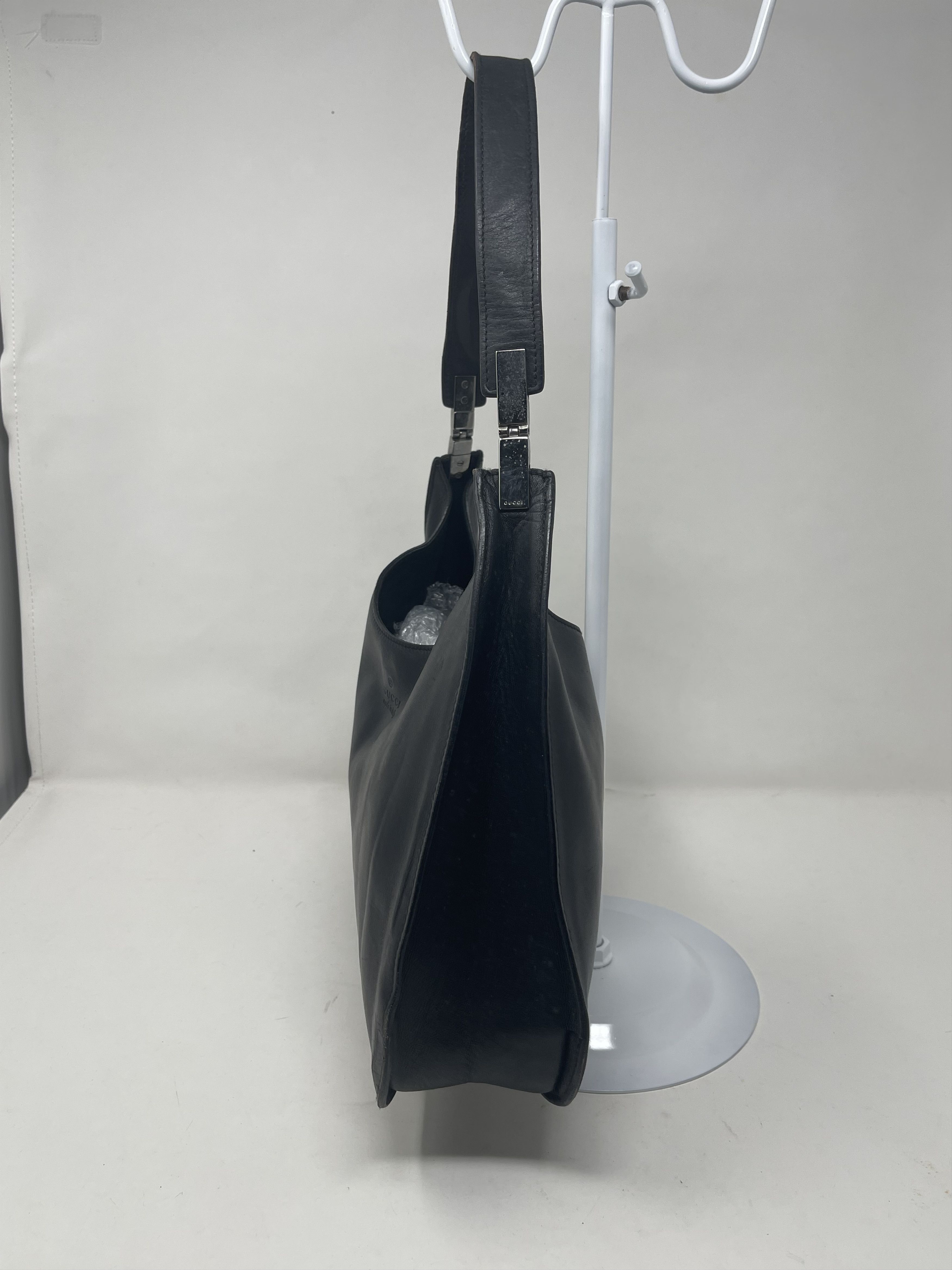Gucci Gucci Hobo Black Leather Bag Size ONE SIZE - 4 Thumbnail