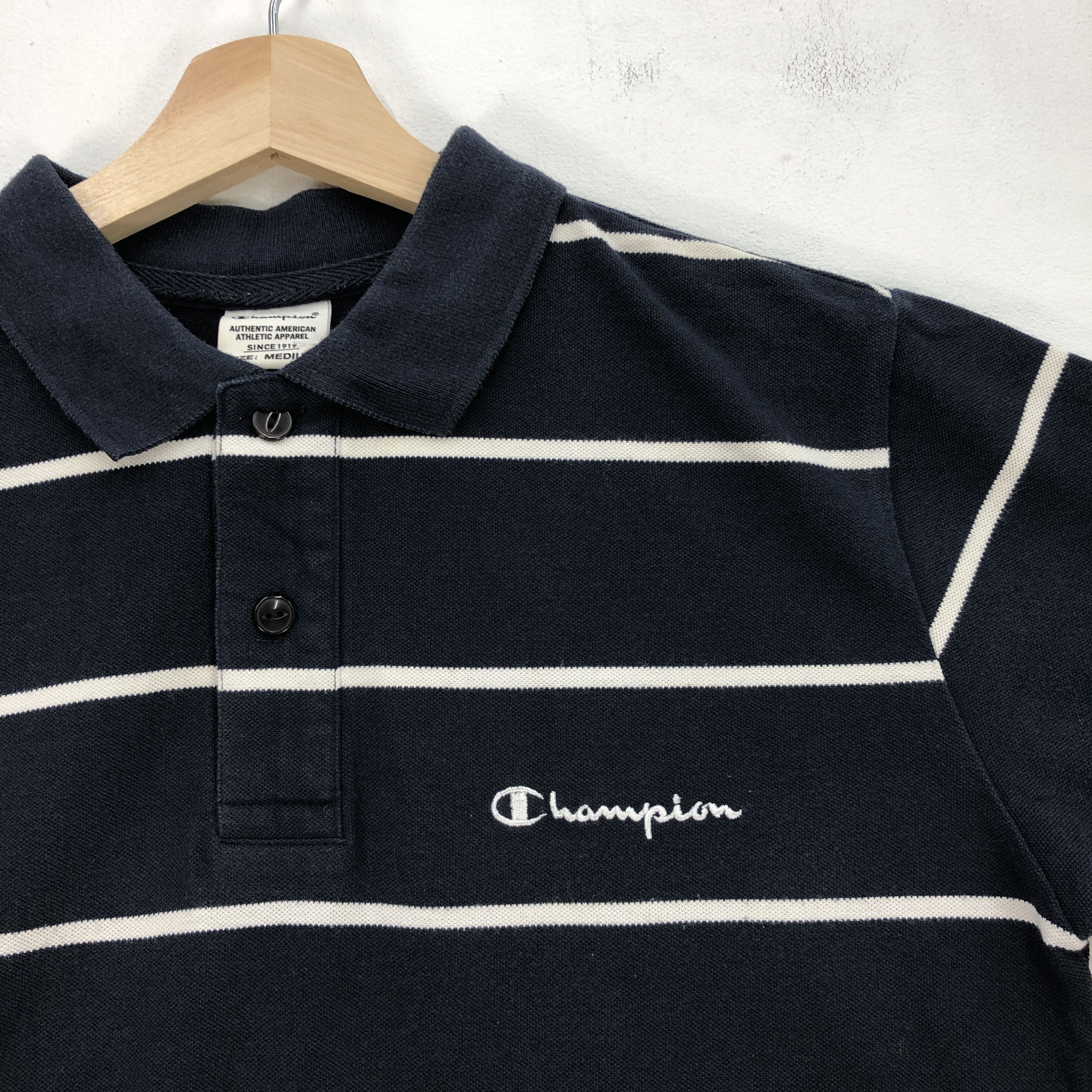 Champion Vintage Champion T Shirt Champion Stripe Tees Polo Shirt Size US M / EU 48-50 / 2 - 3 Thumbnail