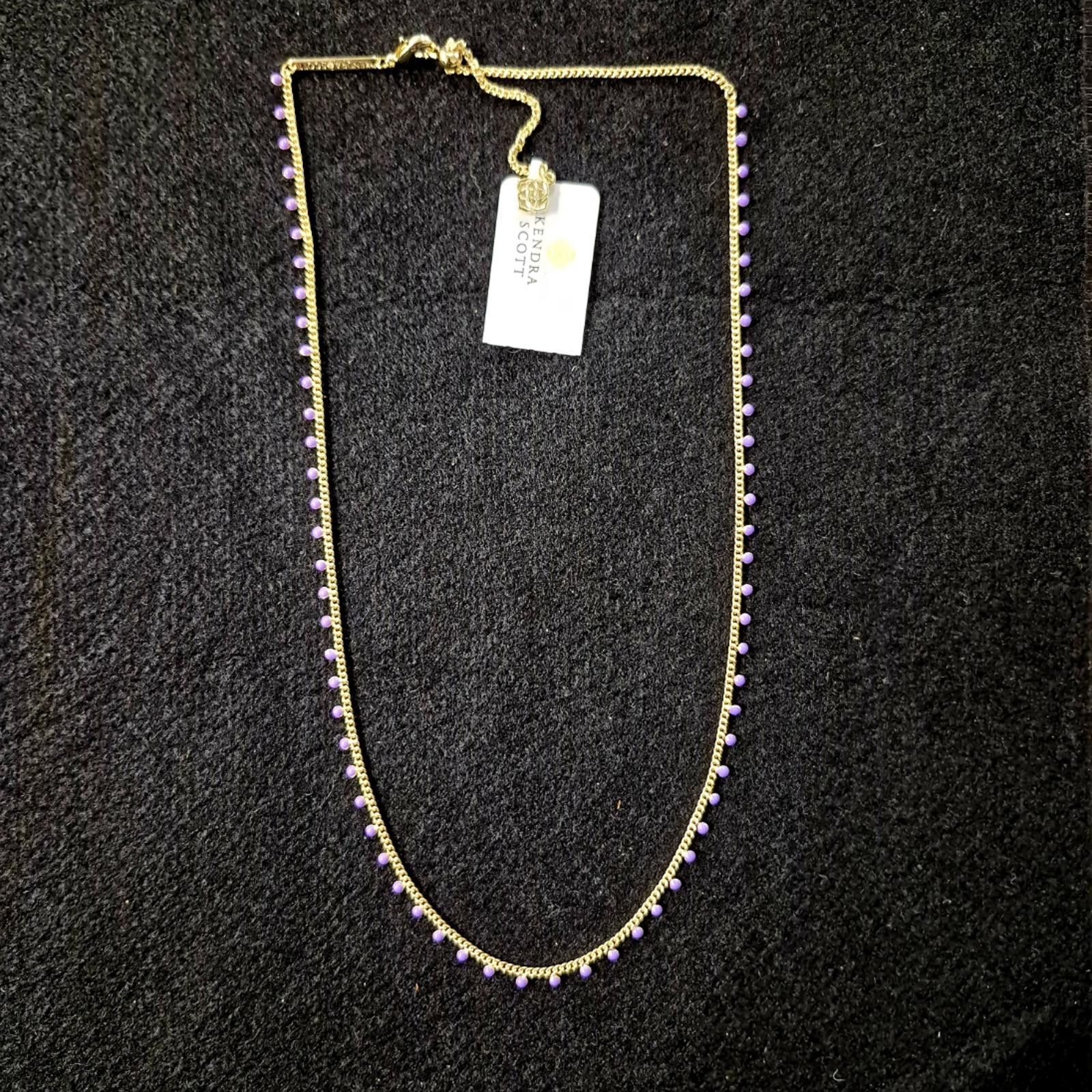 Other Kendra Scott Kelsey Gold Strand Necklace in Purple Enamel Size ONE SIZE - 4 Thumbnail