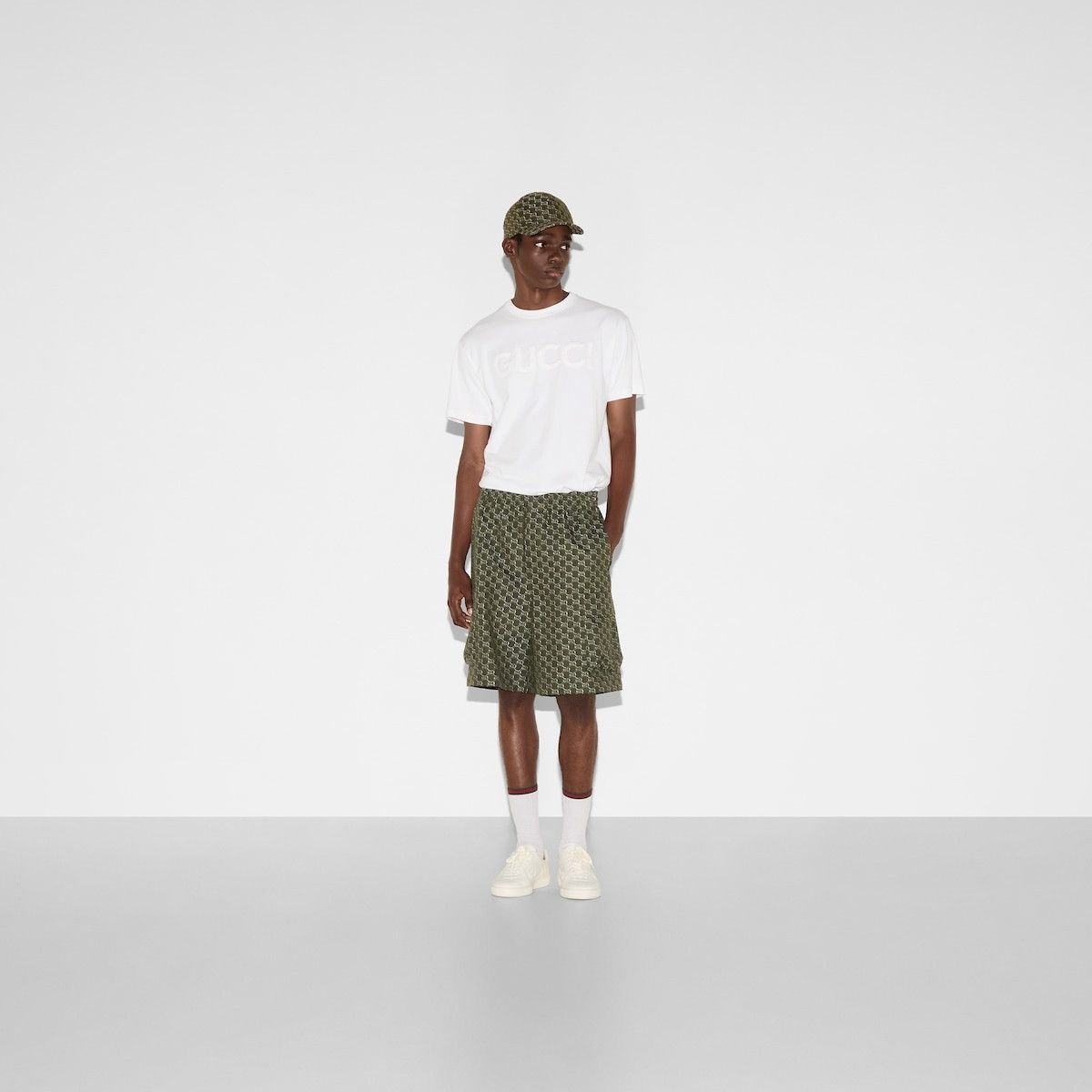 Gucci o1loc1c1125 804980 Cotton Jacquard Short With GG Shadow Size US 32 / EU 48 - 7 Thumbnail