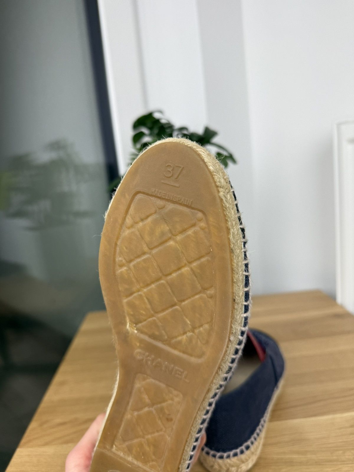 Chanel CHANEL ESPADRILLE SLIP ON SHOES Size US 7 / IT 37 - 10 Thumbnail