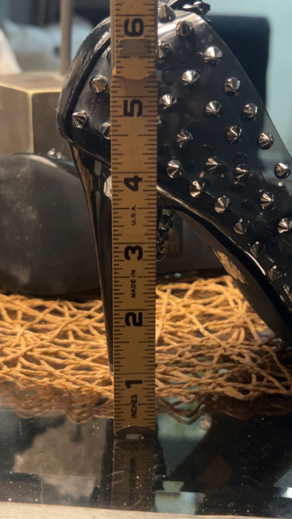 The Unbranded Brand Women's Nanette Nanette Lepore Black Silver Spiked Heels S 7 Size US 7 / IT 37 - 7 Thumbnail