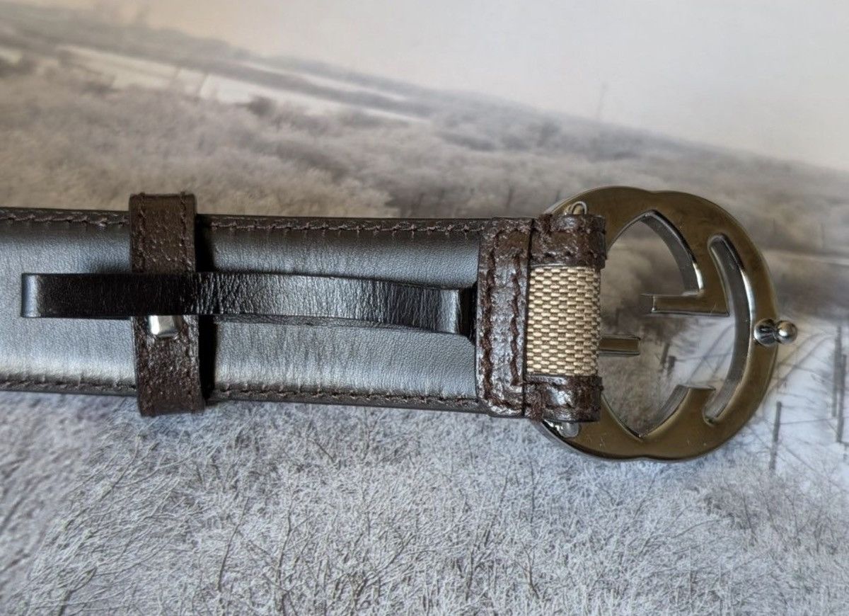 Gucci GUCCI by Tom Ford GG Monogram Leather Buckle Belt demna logo Size ONE SIZE - 6 Thumbnail