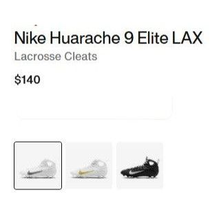 Nike Nike Huarache 9 Elite LAX Lacrosse Cleats Shoes FD0088-101 M Size US 10.5 / EU 43-44 - 8 Thumbnail