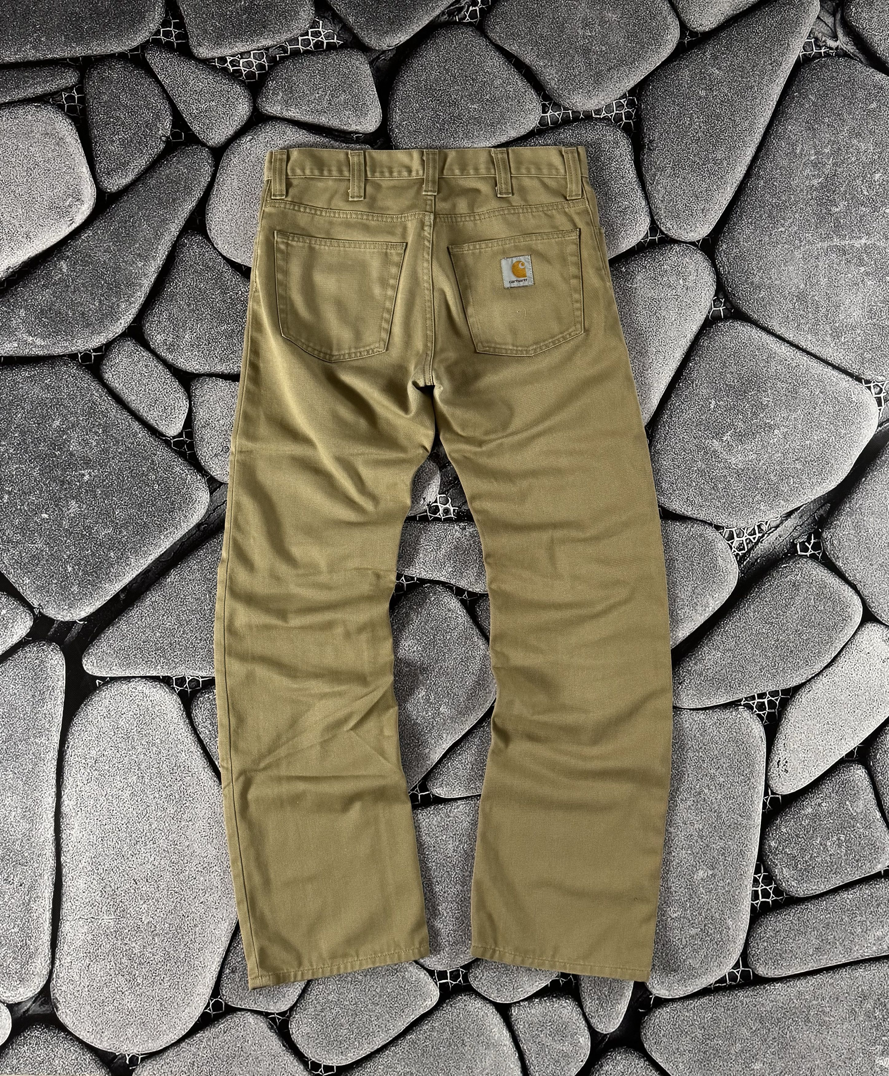 Carhartt × Vintage CARHARTT ROCKIN' PANT VINTAGE SKATE STRAIGHT BIEGE WORKWEAR Size US 31 - 1 Thumbnail