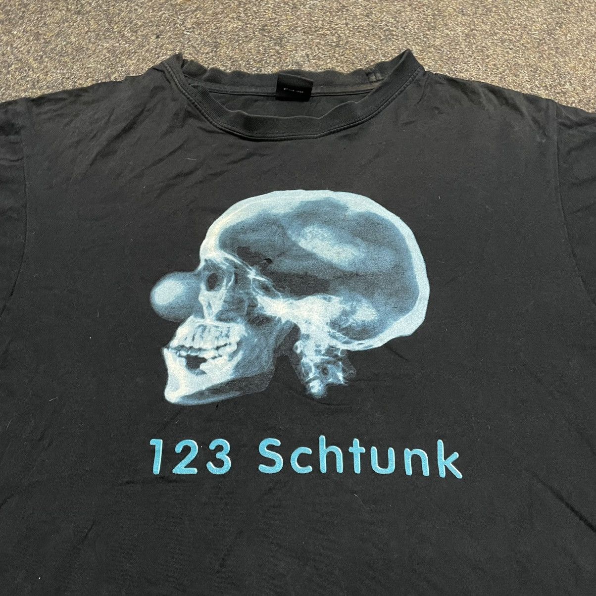Vintage Vintage Y2K Skeleton Graphic Tee Faded Black Goth Relaxed L Size US L / EU 52-54 / 3 - 3 Thumbnail