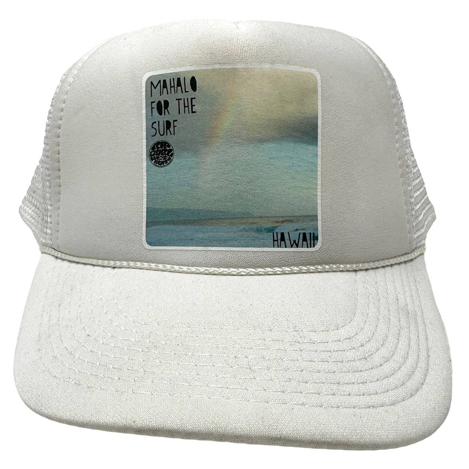 Rip Curl Rip Curl Mahalo For The Surf Hawaii Trucker Hat Cap in White Size ONE SIZE - 2 Thumbnail