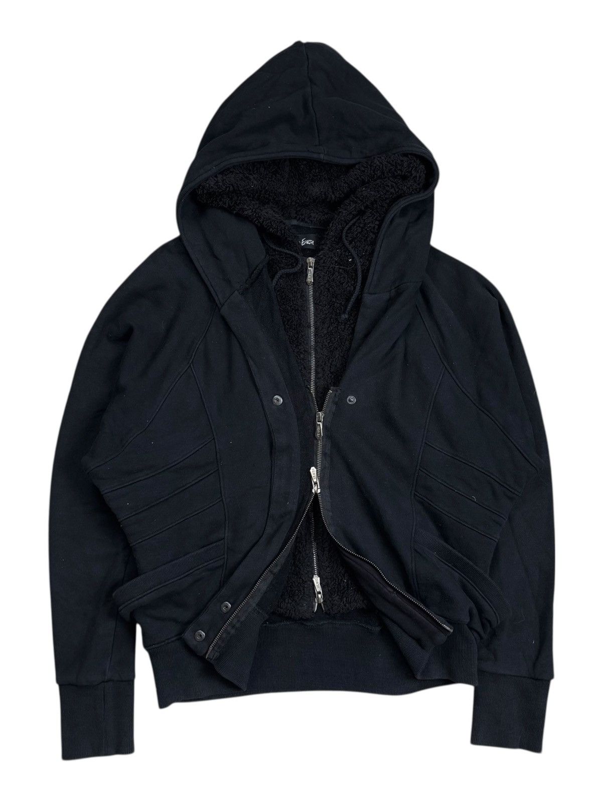 14th Addiction 2000s Maruaka Shoji - Double Chest Zip Hoodie Size US M / EU 48-50 / 2 - 1 Thumbnail