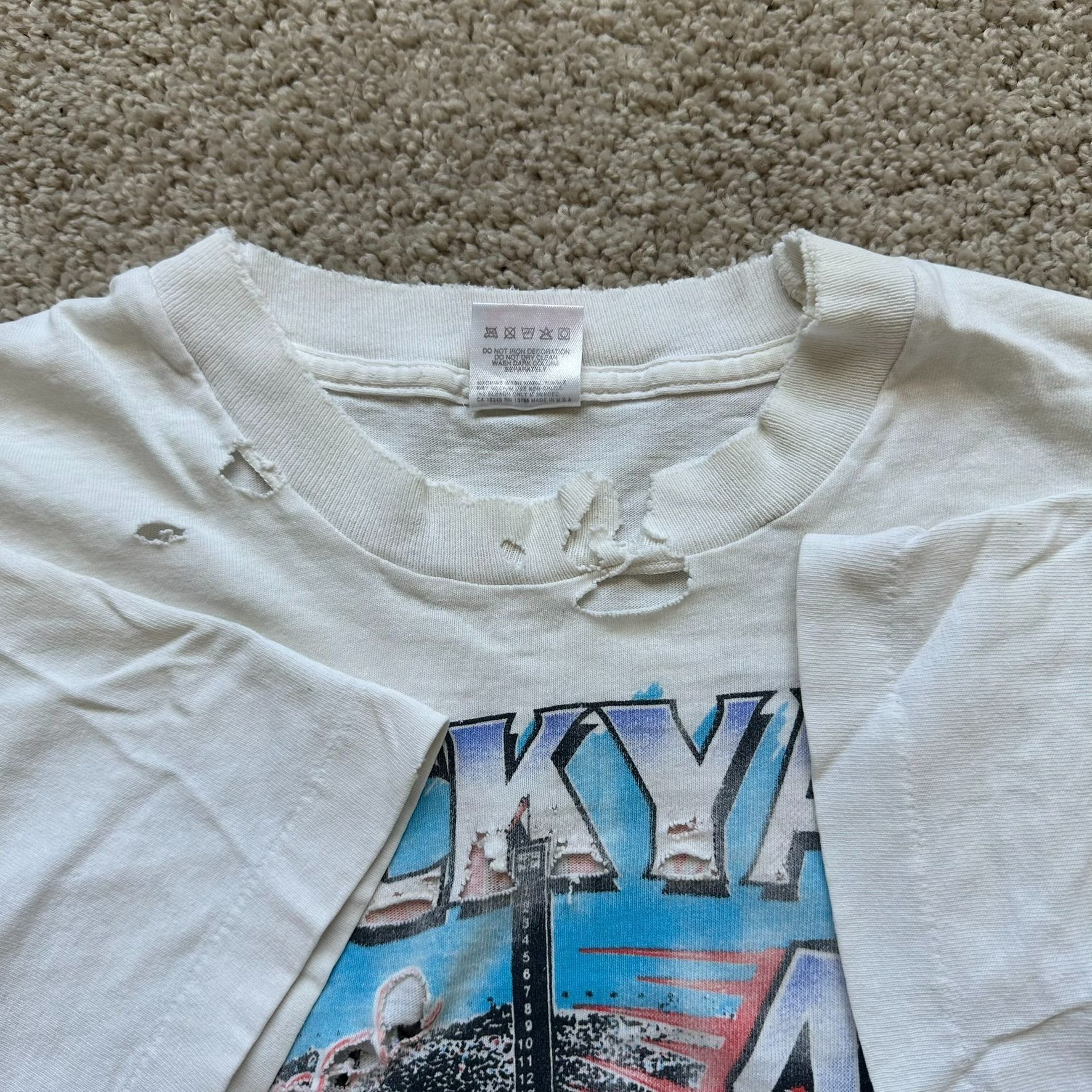 NASCAR Vintage 90s NASCAR Brickyard 400 T-Shirt Trashed Distressed Size US XL / EU 56 / 4 - 5 Thumbnail