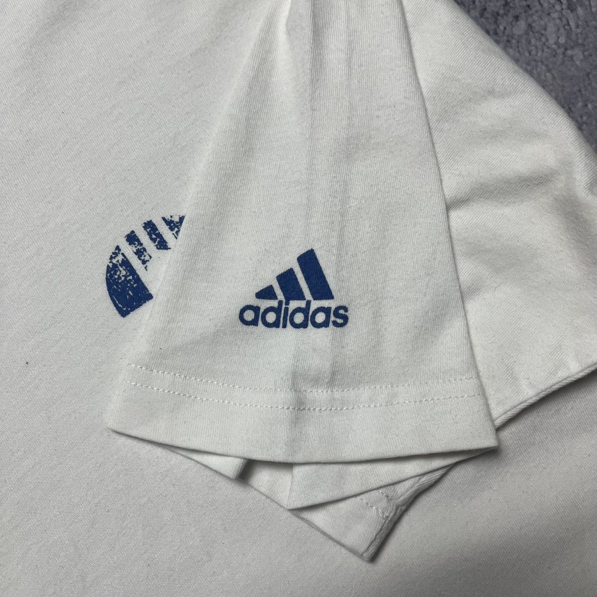Adidas Vintage Adidas White Tee V-Neck Y2K Streetwear Size US XL / EU 56 / 4 - 4 Thumbnail