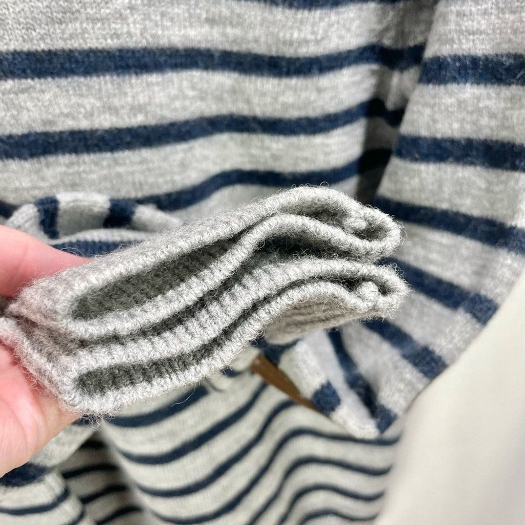J.Crew J.Crew 100% Merino Slim Fit Grey Striped Sweater Size M Size US M / EU 48-50 / 2 - 6 Thumbnail