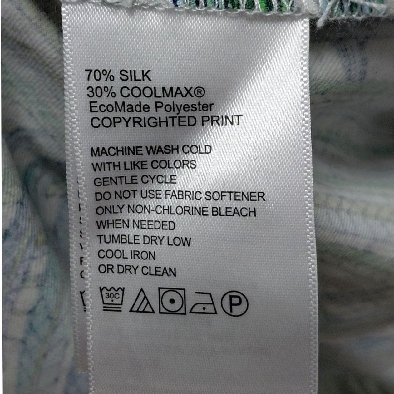 Tommy Bahama Tommy Bahama Shirt Green Blue Palm Print Silk Blend Men Size XL Size US XL / EU 56 / 4 - 5 Thumbnail