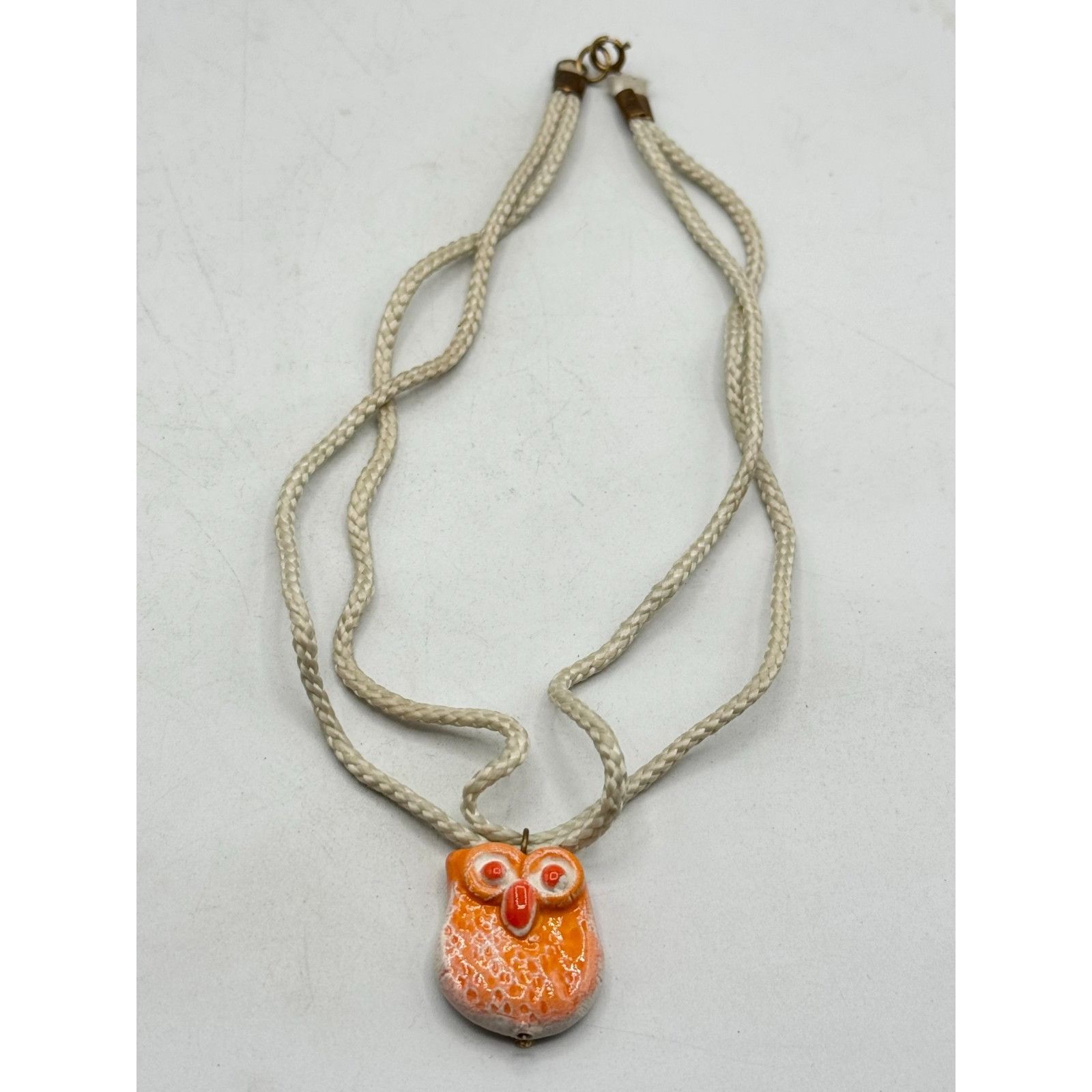 Vintage Vintage porcelain owl collar necklace Size ONE SIZE - 2 Thumbnail