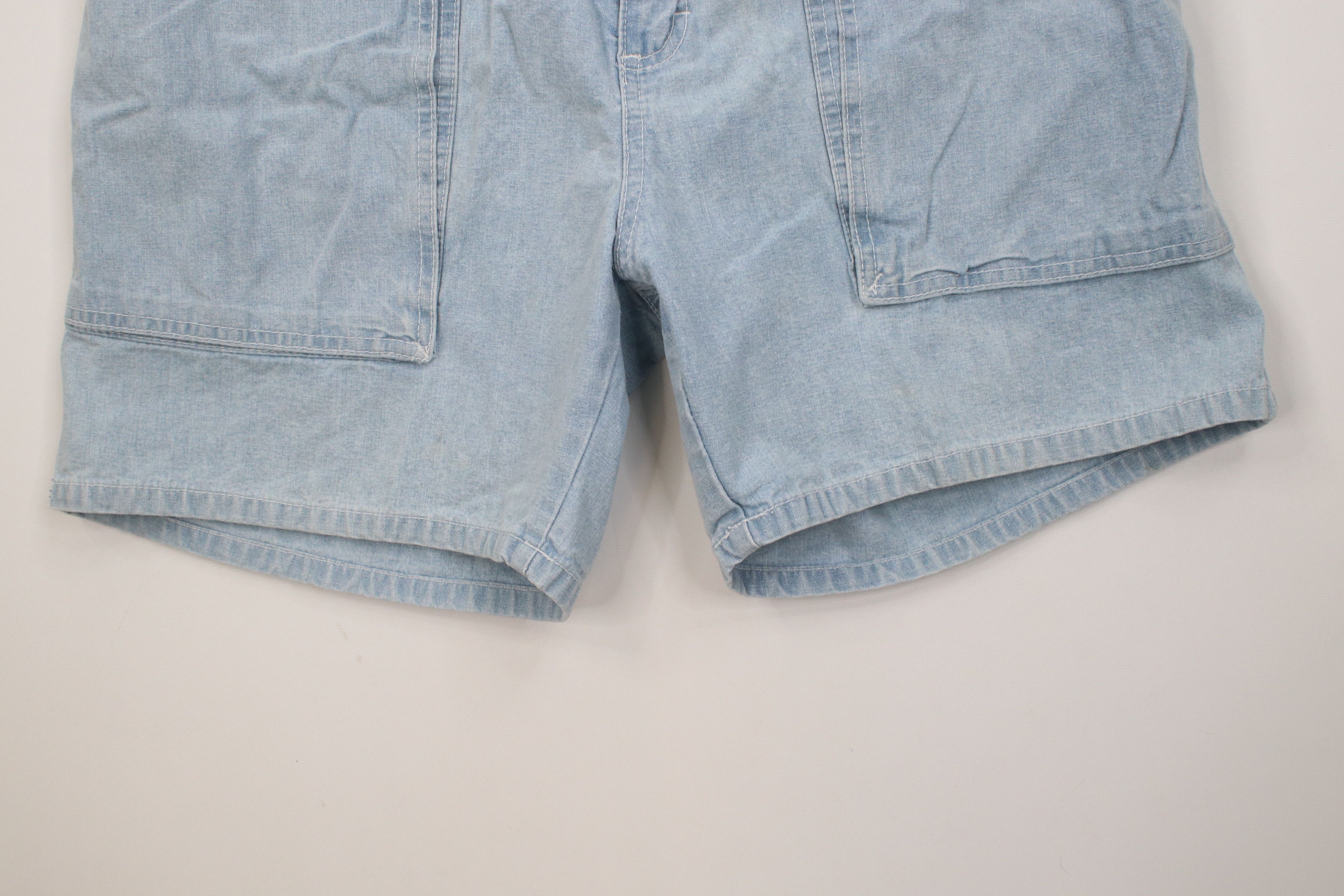 Vintage Vintage 90s Streetwear Denim Above Knee Utility Shorts Size US 34 / EU 50 - 4 Thumbnail