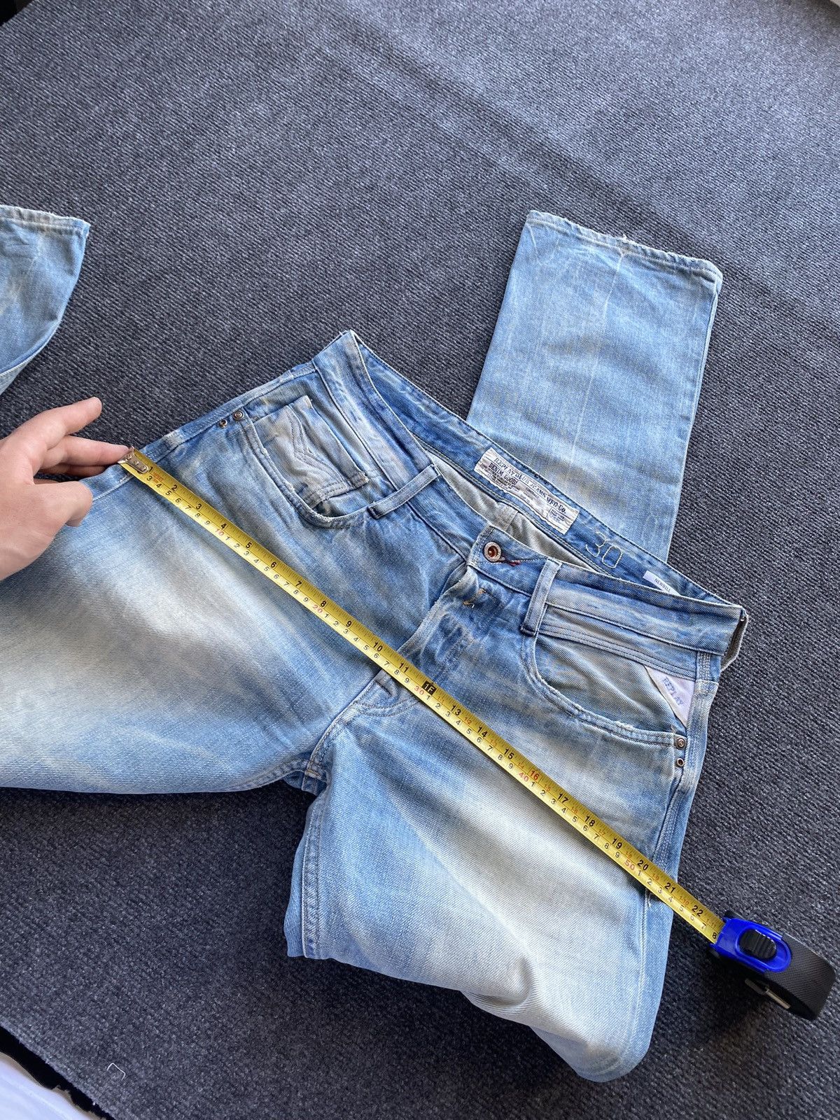 Replay 🔥Opium Punk Replay blue jeans 30 newbill washed faded Size US 30 / EU 46 - 8 Thumbnail