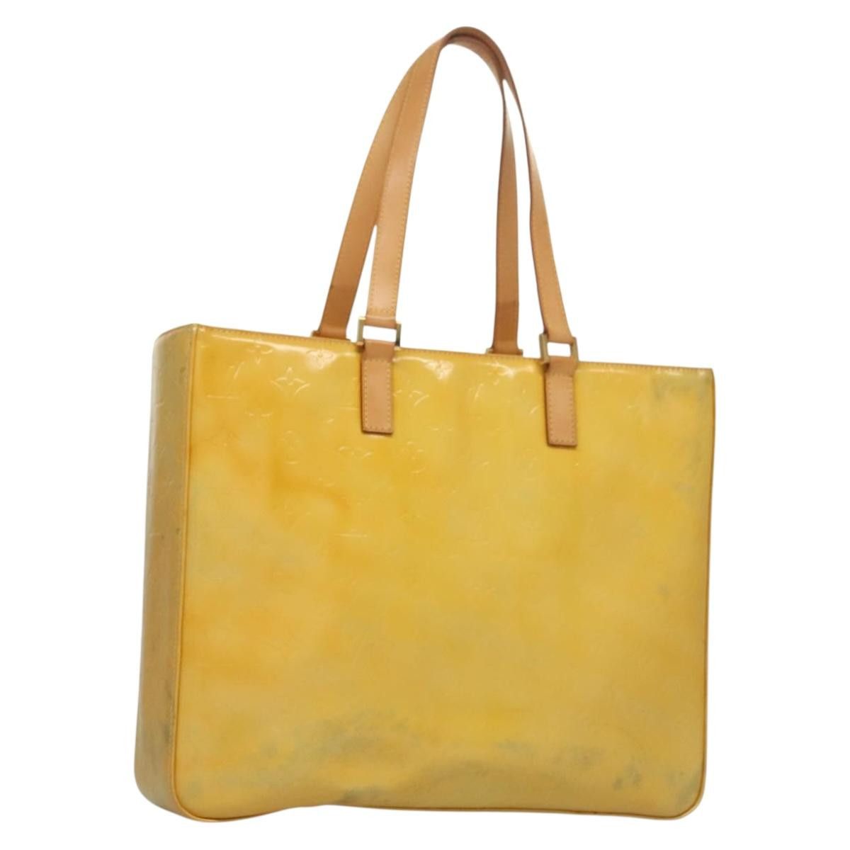 Louis Vuitton LOUIS VUITTON Monogram Vernis Columbus Tote Bag Gris M91028 Size ONE SIZE - 1 Thumbnail
