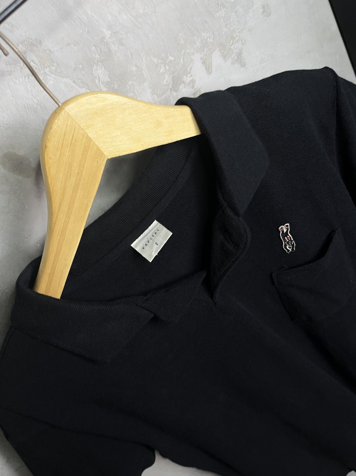 Kapital Kapital Inc Ski Embroidery Logo Black Polo Shirt Size US M / EU 48-50 / 2 - 3 Thumbnail