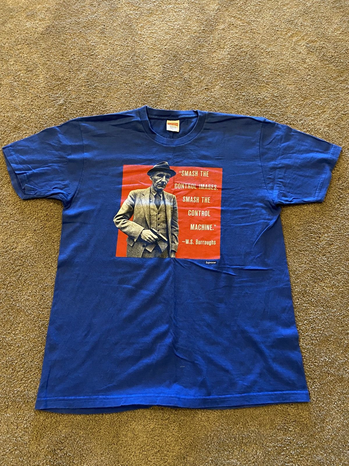 Supreme 2016 Burroughs Blue T Shirt Size US L / EU 52-54 / 3 - 7 Thumbnail
