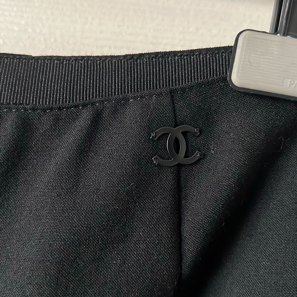 Chanel NWT Chanel Vintage Wool Black Straight Classic Pants 8 10 Size 28" / US 6 / IT 42 - 3 Thumbnail