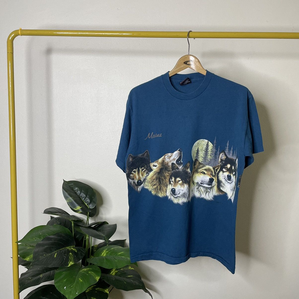 Habitat × Vintage Vintage 1992 Habitat Wolf Double Sided Graphic T Shirt Size US M / EU 48-50 / 2 - 1 Thumbnail