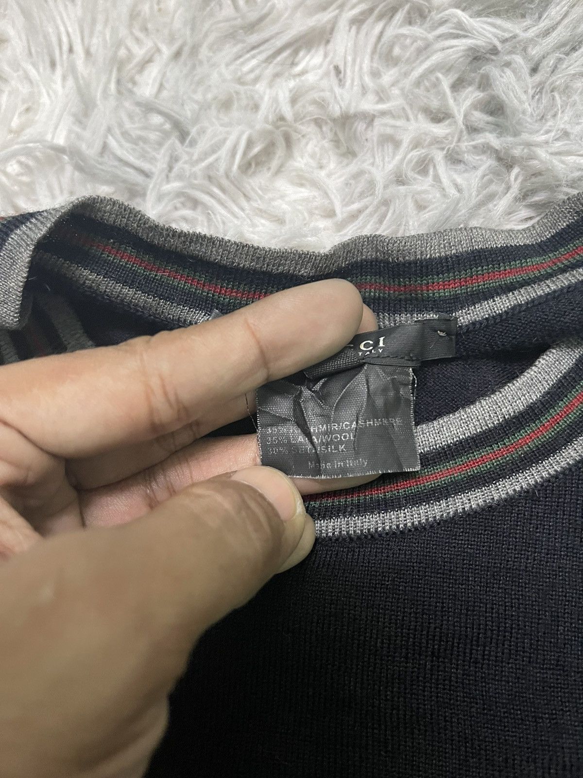 Gucci RARE VINTAGE GUCCI X TOM FORD CASHMERE/WOOL/SILK CREWNECK Size US L / EU 52-54 / 3 - 13 Thumbnail
