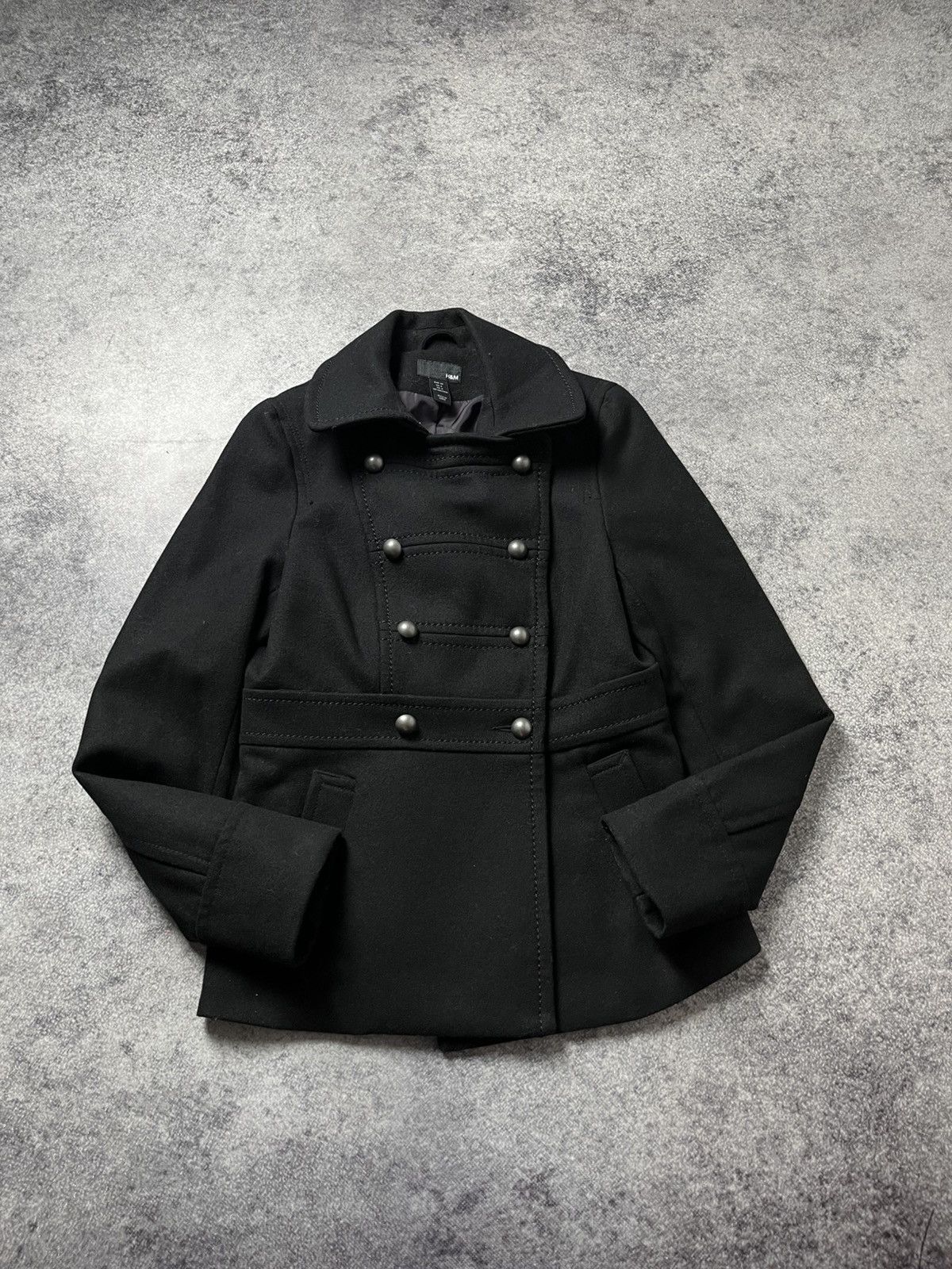 Hedi Slimane 🔥00'S NAPOLEON MILITARY WOOL JACKET PUNK SAINT LAURENT VIBE Size S / US 4 / IT 40 - 5 Thumbnail