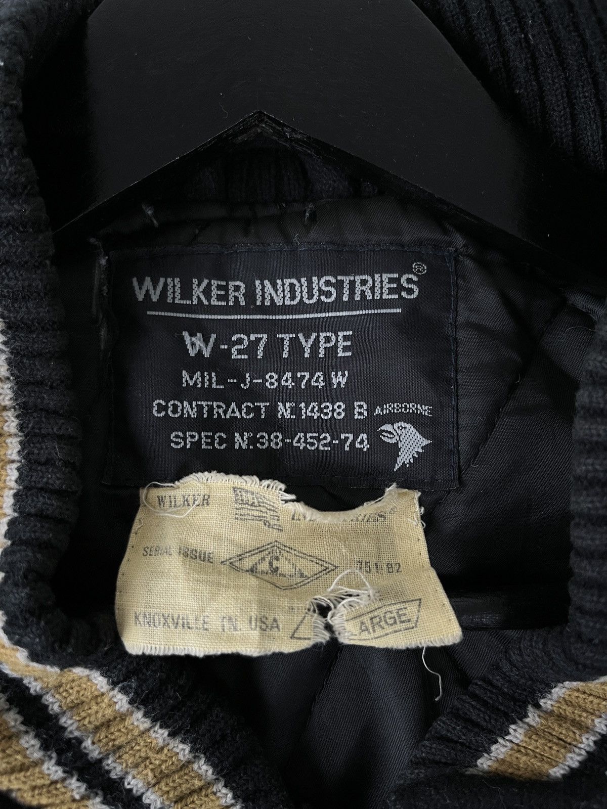 Vintage Wilker Inc. Knoxville Tn Military W-27 Flyers Bomber Jacket Size US L / EU 52-54 / 3 - 7 Thumbnail