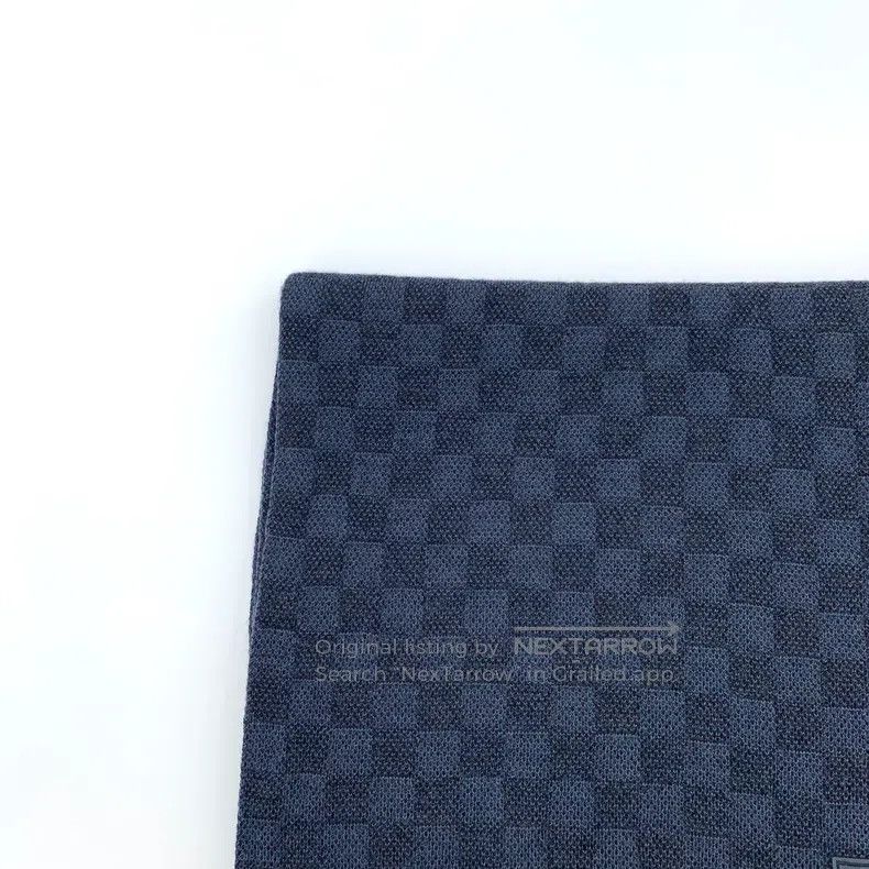 Louis Vuitton Louis Vuitton Dark blue checkerboard logo embroidered wool Size ONE SIZE - 3 Thumbnail