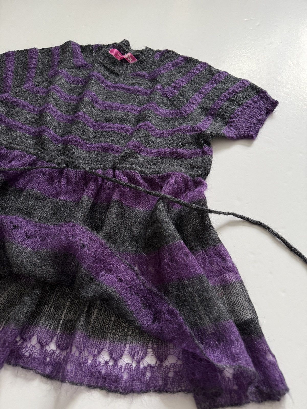 Junya Watanabe Junya Watanabe FW06’ grunge distress minidress Size M / US 6-8 / IT 42-44 - 2 Thumbnail
