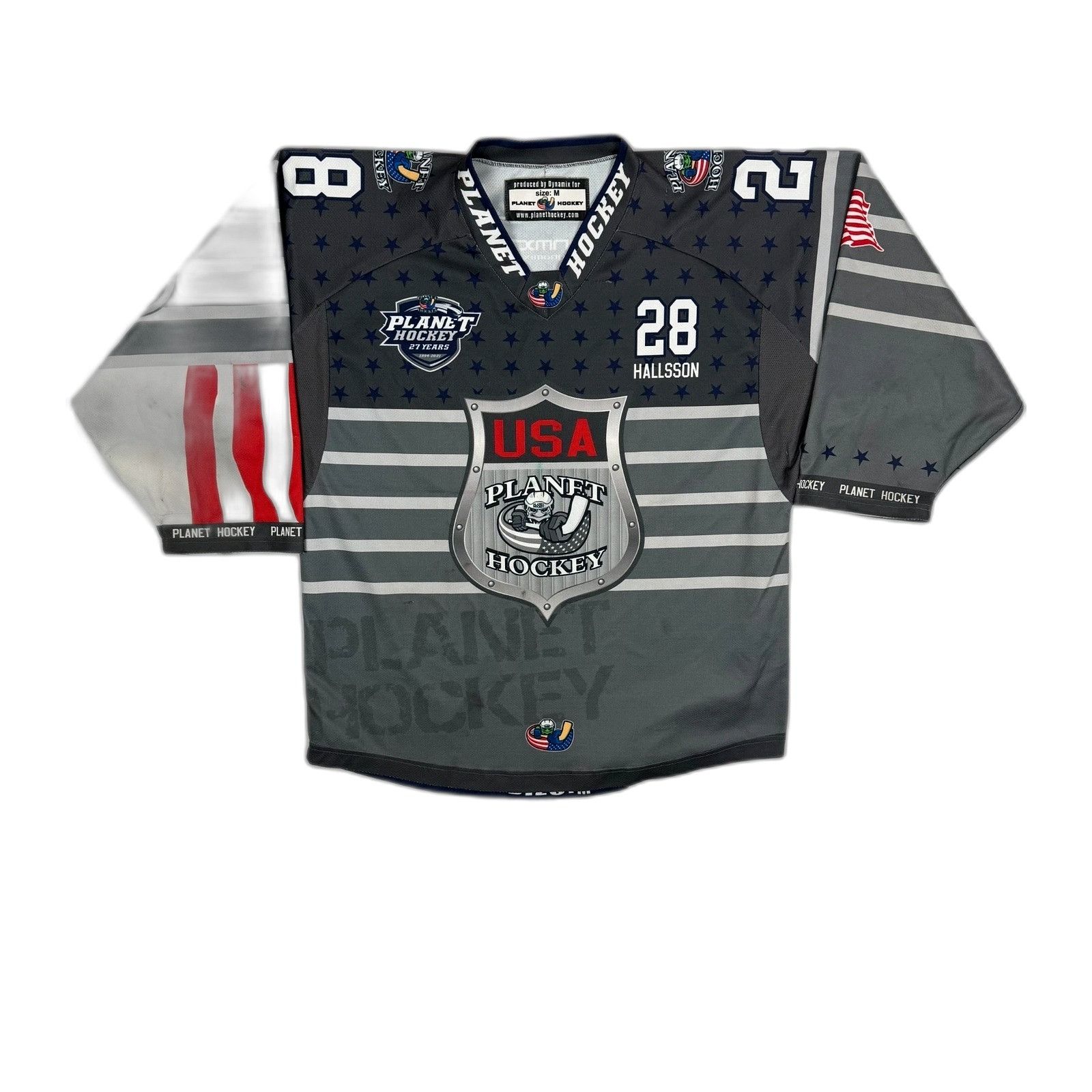 Planet Hollywood Planet Hockey Shirt Graphic Long Sleeve Blue Puck Globe Mens Size US M / EU 48-50 / 2 - 1 Thumbnail
