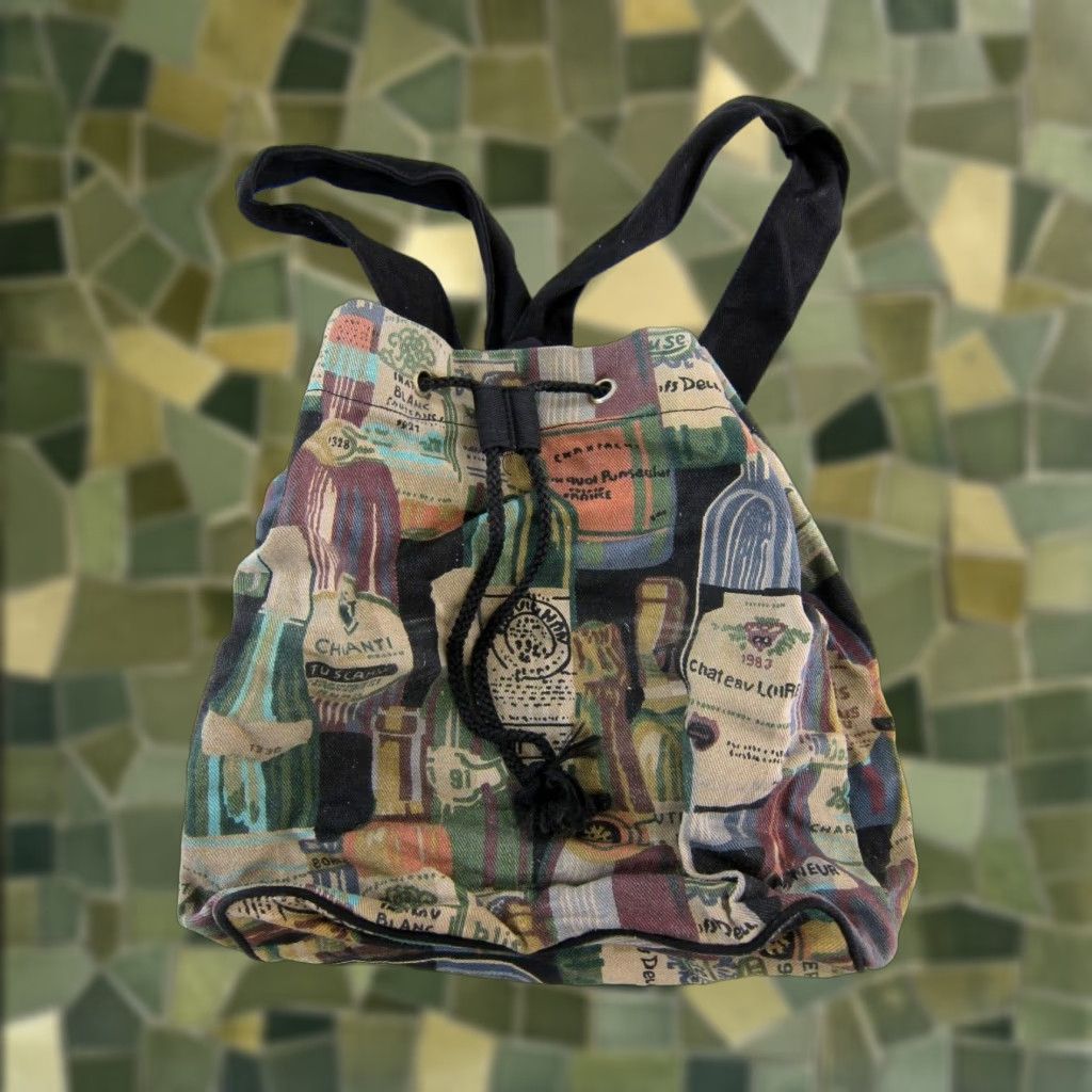 Vintage Vintage Cotton Canvas Backpack Bag Unbranded Unisex Adults Black 13.5" depth 16" width Italy Cotton Blend Vintage Bag Backpack Size ONE SIZE - 1 Thumbnail