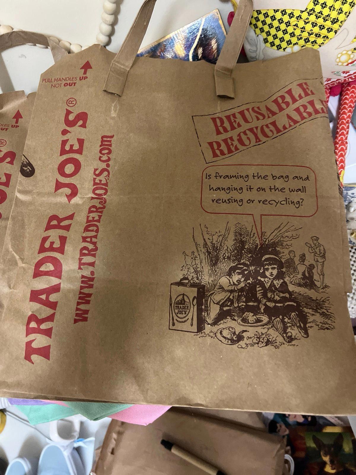 Other Trader Joes paper paper bag 3 Size ONE SIZE - 2 Thumbnail