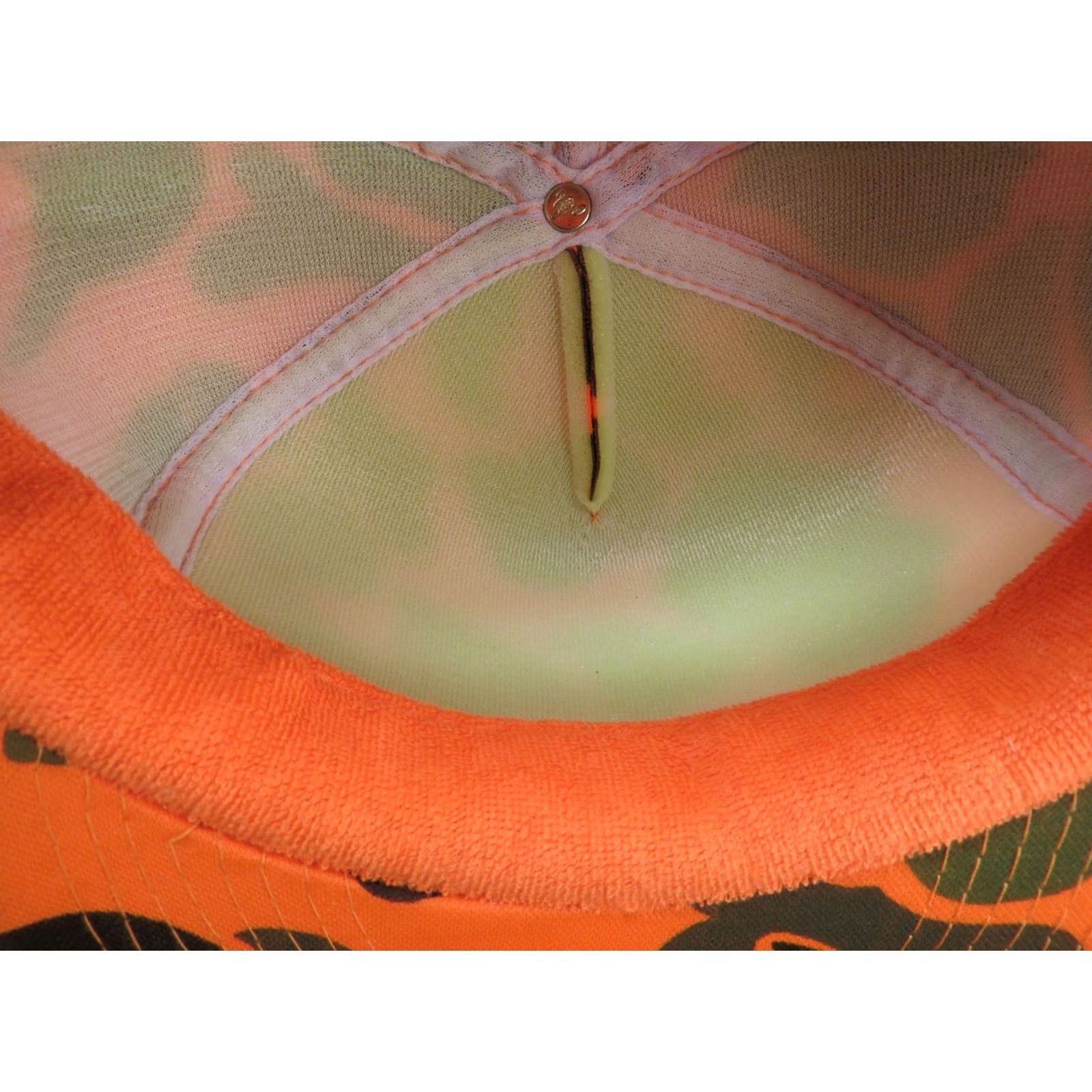 Vintage Sprint Phone Advertising Orange Camo Deer Hunting Vintage Snapback Hat Size ONE SIZE - 7 Thumbnail
