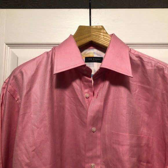 Ted Baker TED BAKER LONDON MEN'S NEW COTTON DRESS SHIRT SZ:16.5/32-33 Size US L / EU 52-54 / 3 - 3 Thumbnail