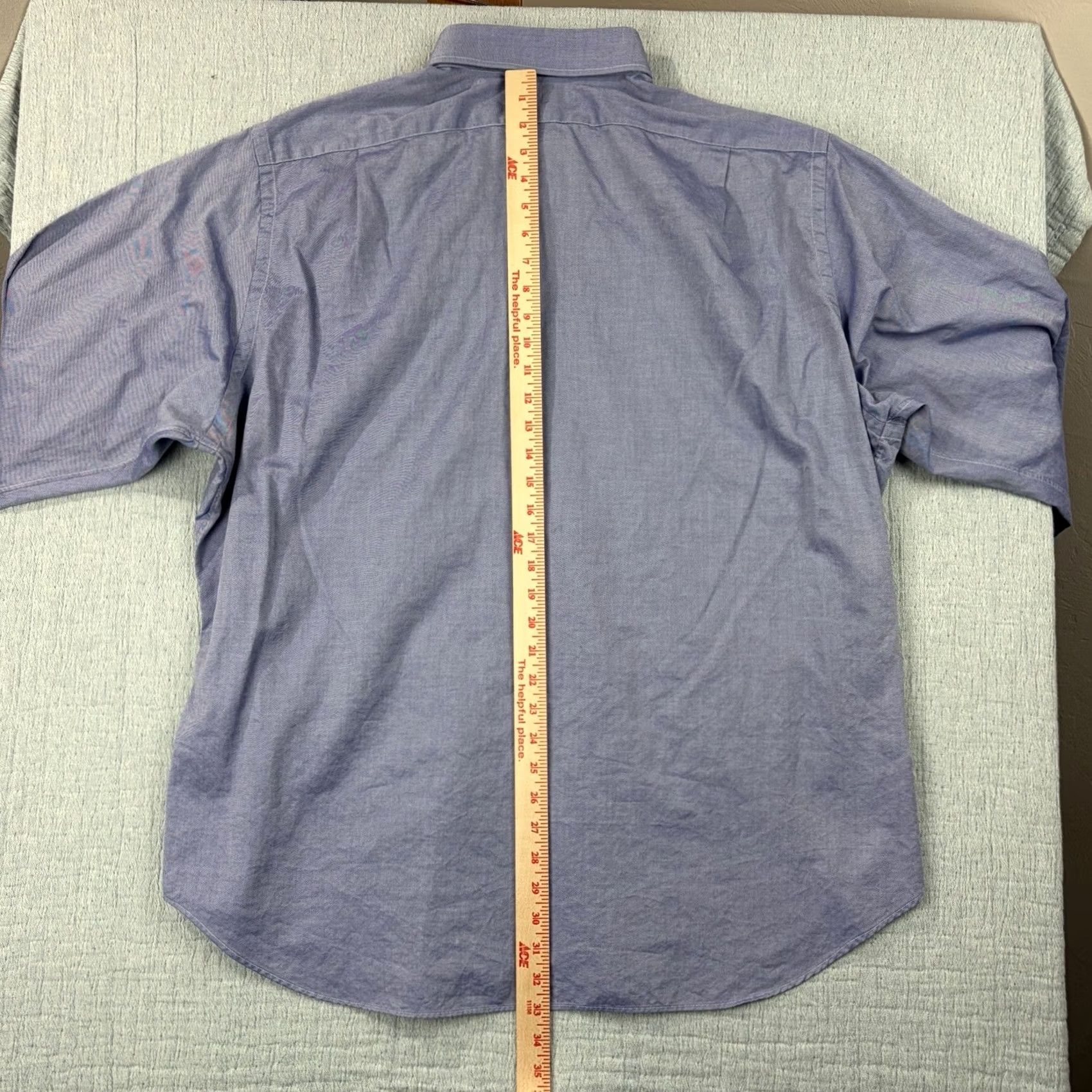 Polo Ralph Lauren Polo Ralph Lauren Dress Shirt Mens 2XL Blue Shirt Reg ent Classic Fit 100% Cotton Button-Down Collar Long Sleeve Buckle? Size 48R - 7 Thumbnail