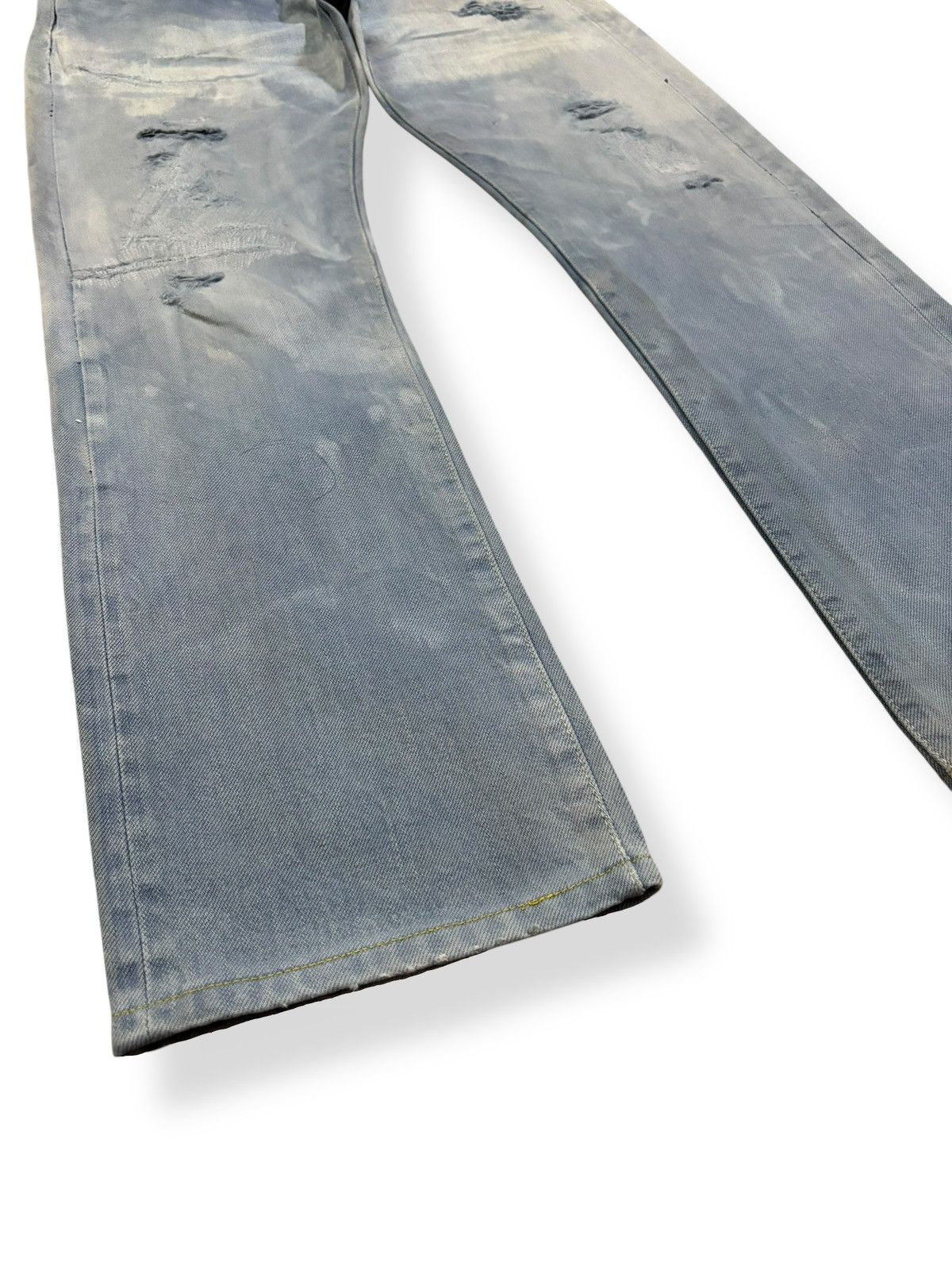 Hysteric Glamour Vintage Kuro Selvedge Acid Wash Distressed Grunge Jeans Size US 30 / EU 46 - 10 Thumbnail