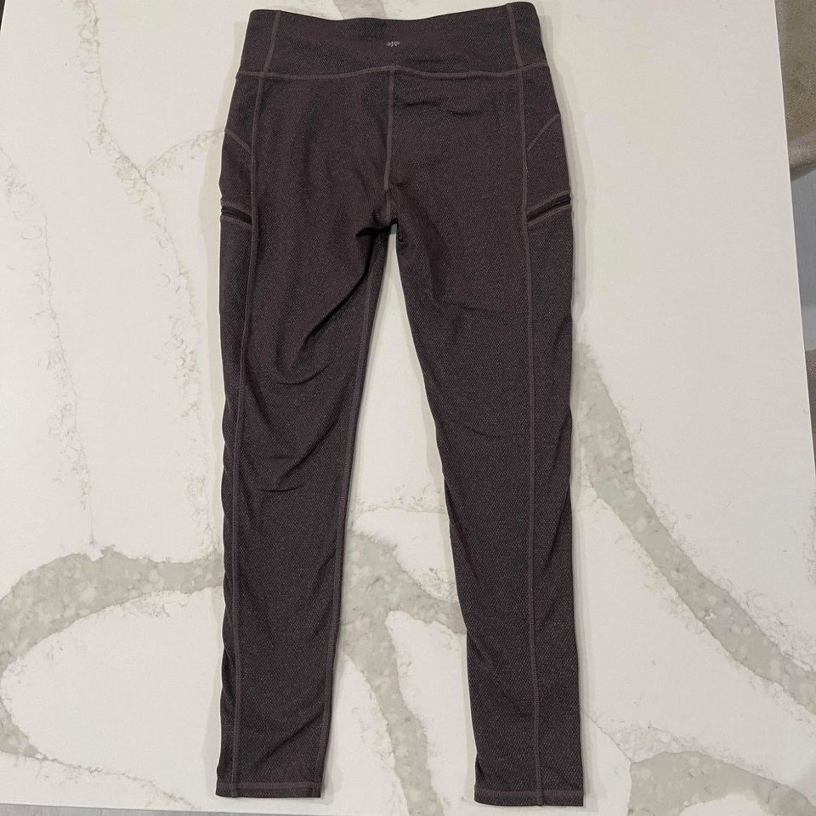 Athleta Athleta Pixy Drifter Textured Brown Leggings Women's Medium Size 30" / US 8 / IT 44 - 4 Thumbnail