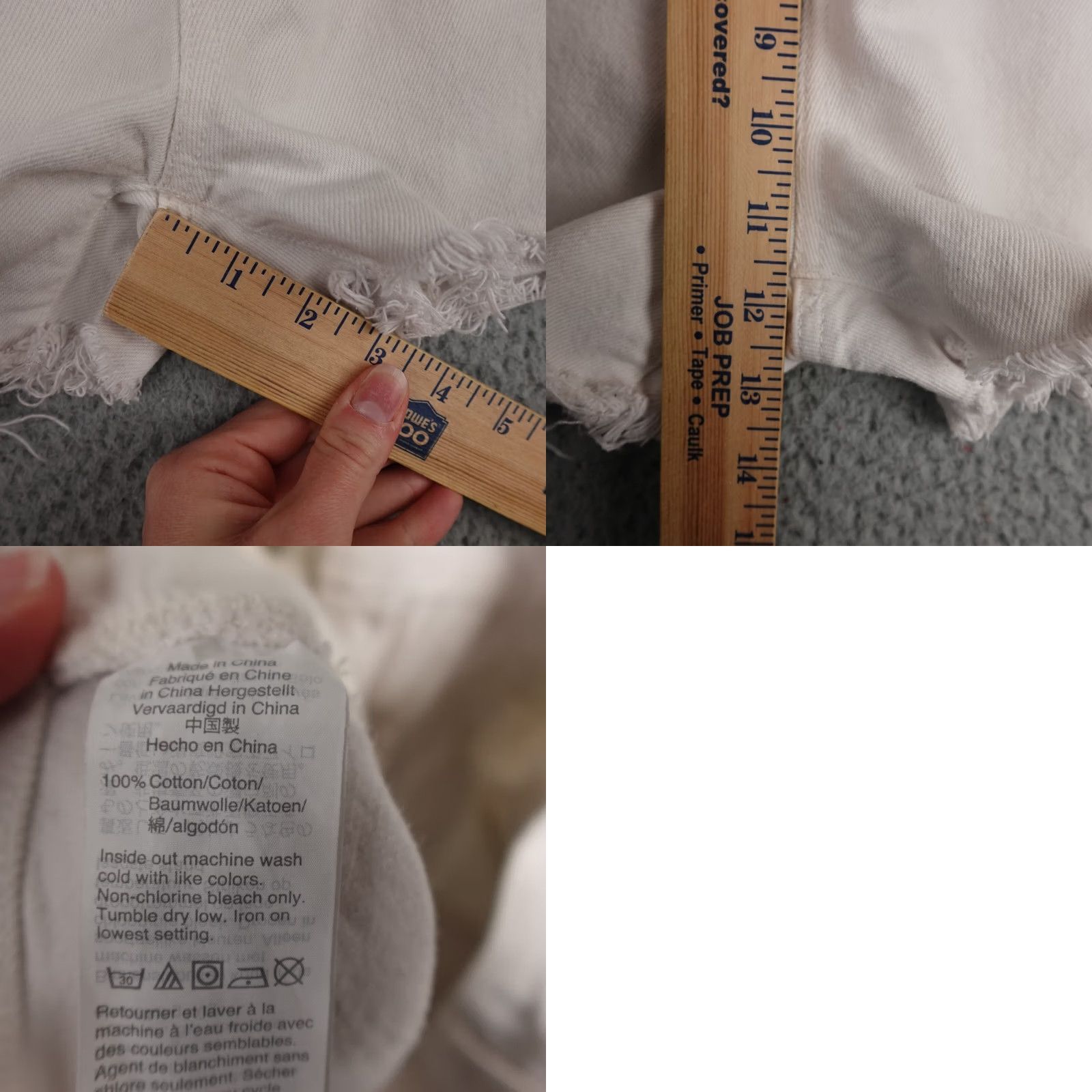 Madewell Madewell Shorts Womens 25 White Denim Mom Jean Frayed High Rise Beach Size 42" / US 20 - 9 Thumbnail