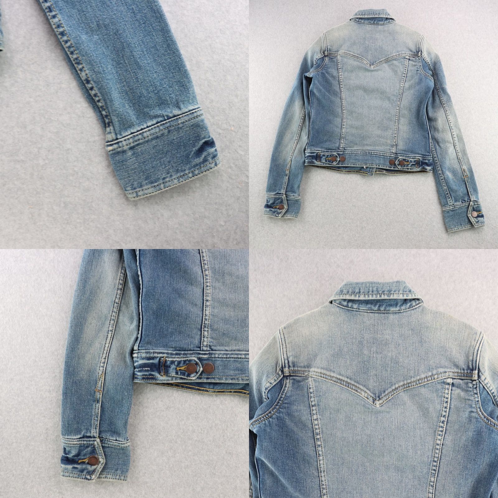 Abercrombie & Fitch VINTAGE Abercrombie and Fitch WOMENS Small Denim Jacket Distressed Size S / US 4 / IT 40 - 8 Thumbnail