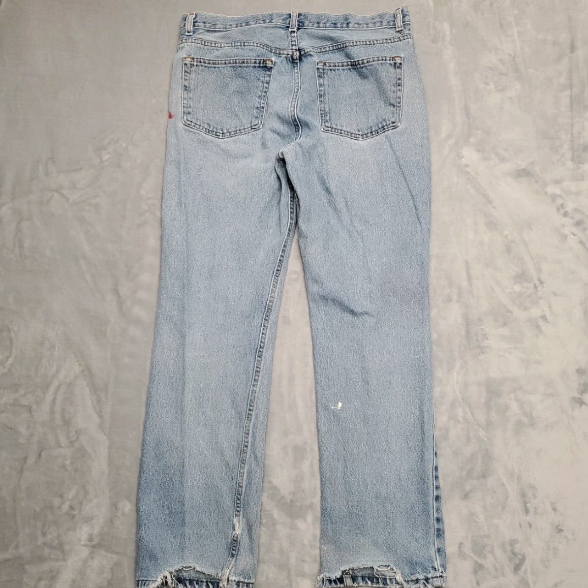 Faded Glory Faded Glory Jeans Mens 35x32 Blue Denim Distressed Cotton Work Pants Jeans Shirt? Size US 35 - 7 Thumbnail