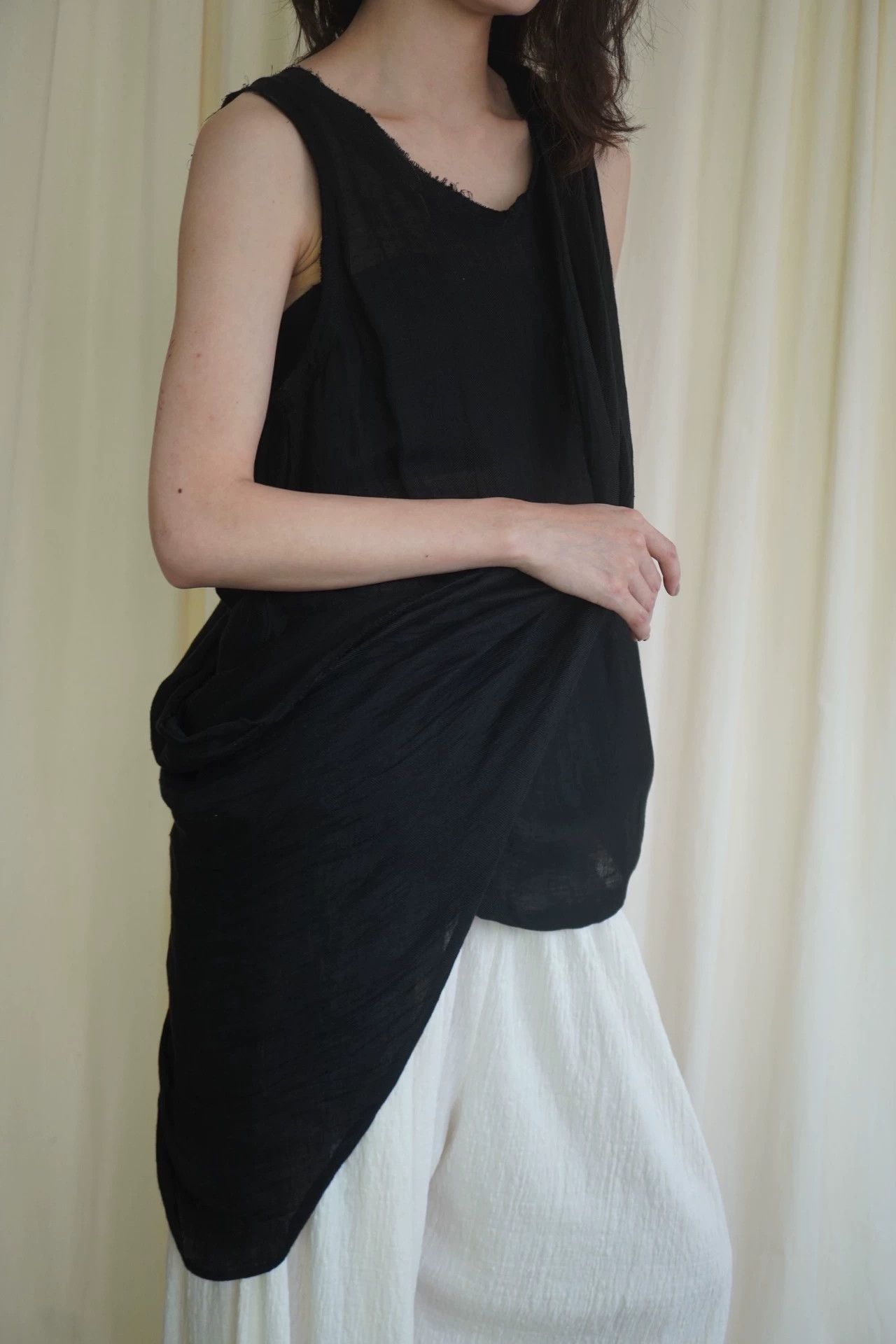Yohji Yamamoto Yohji Yamamoto 2000s Linen Suspender Sleeveless Top Size ONE SIZE - 5 Thumbnail