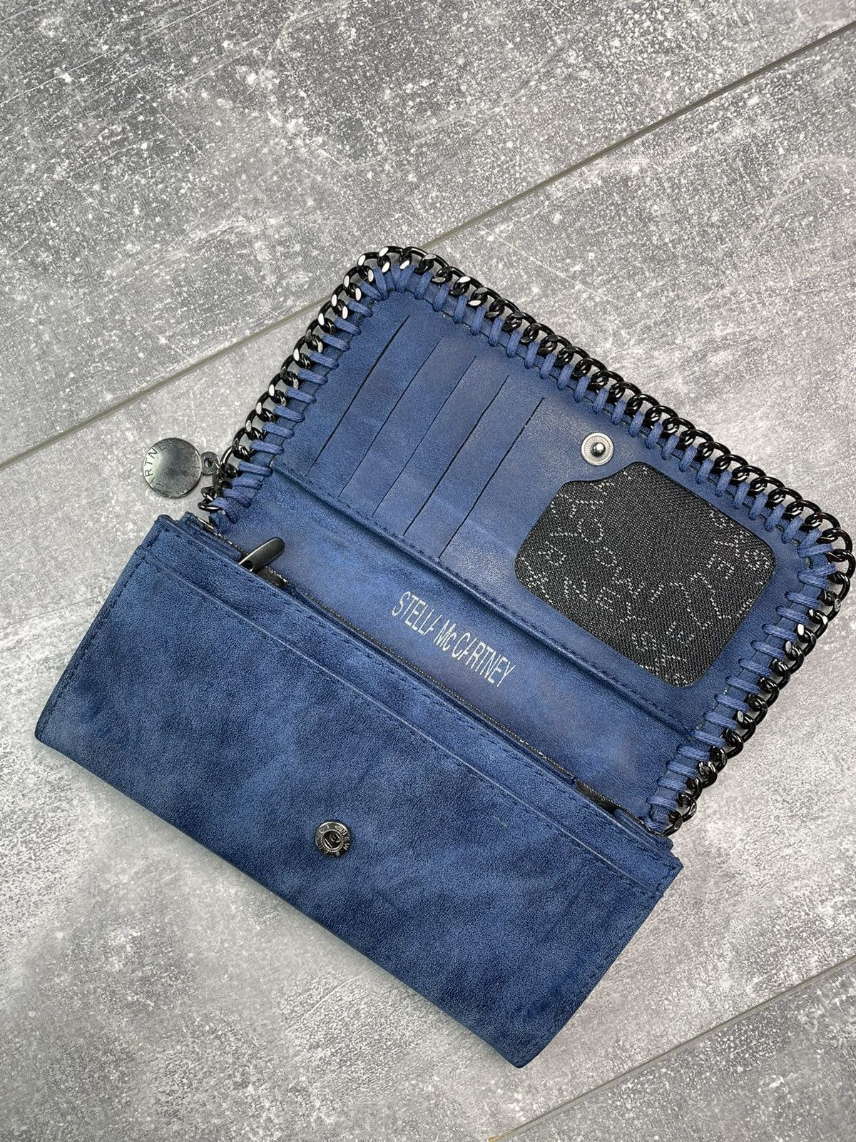 Stella McCartney Stella McCartney Leather Wallet Blue Size ONE SIZE - 6 Thumbnail