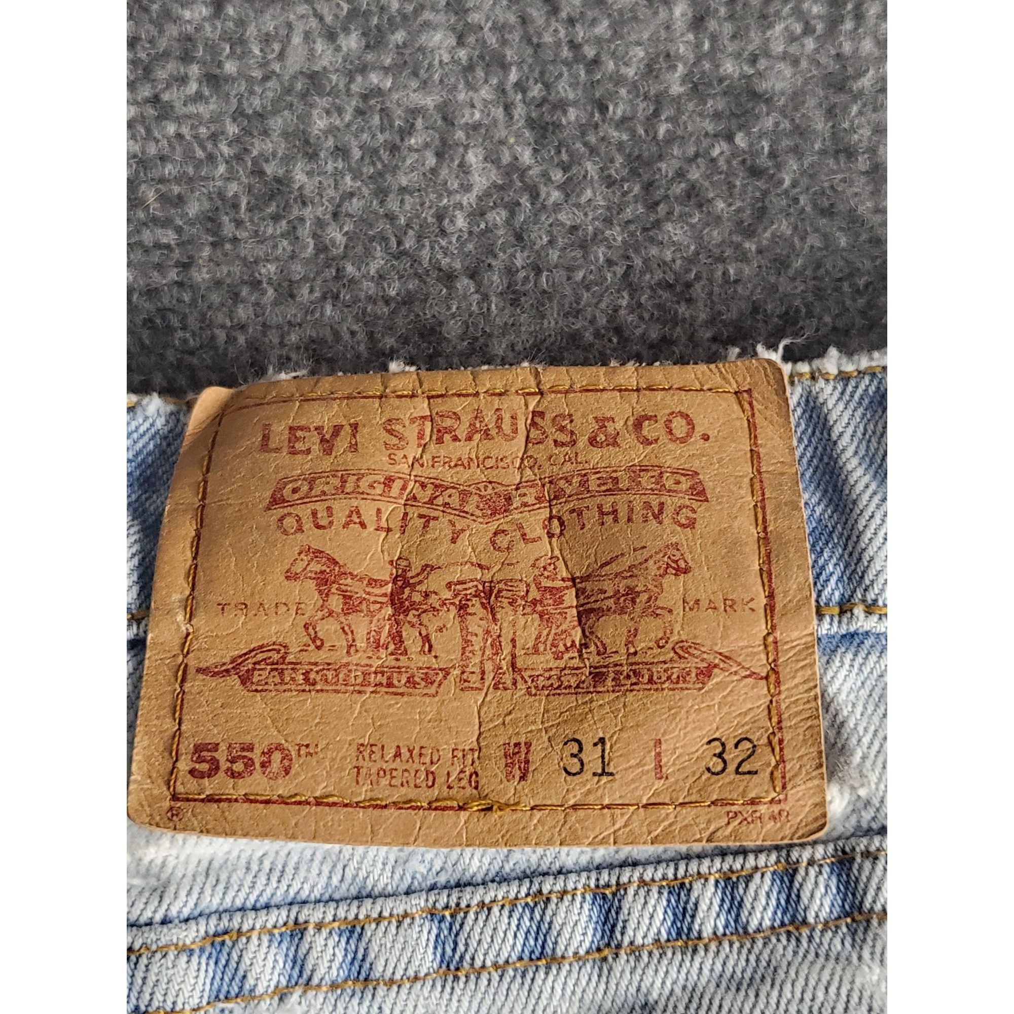 Levi's Vintage Levis 550 Blank Tab Jeans Women Sz 31X32 Floral Deni Size 31" - 3 Thumbnail