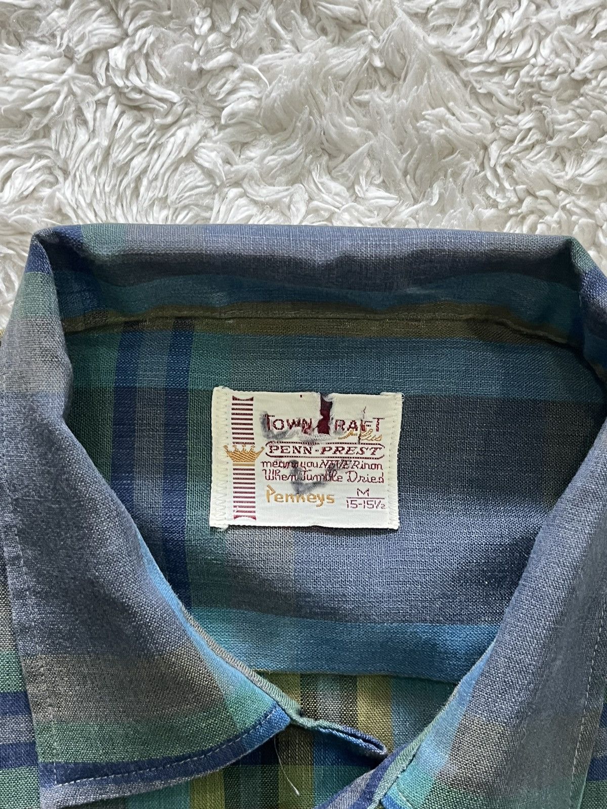 Vintage vintage 60's 70's towncraft by jc penney plaid shirt Size US M / EU 48-50 / 2 - 3 Thumbnail