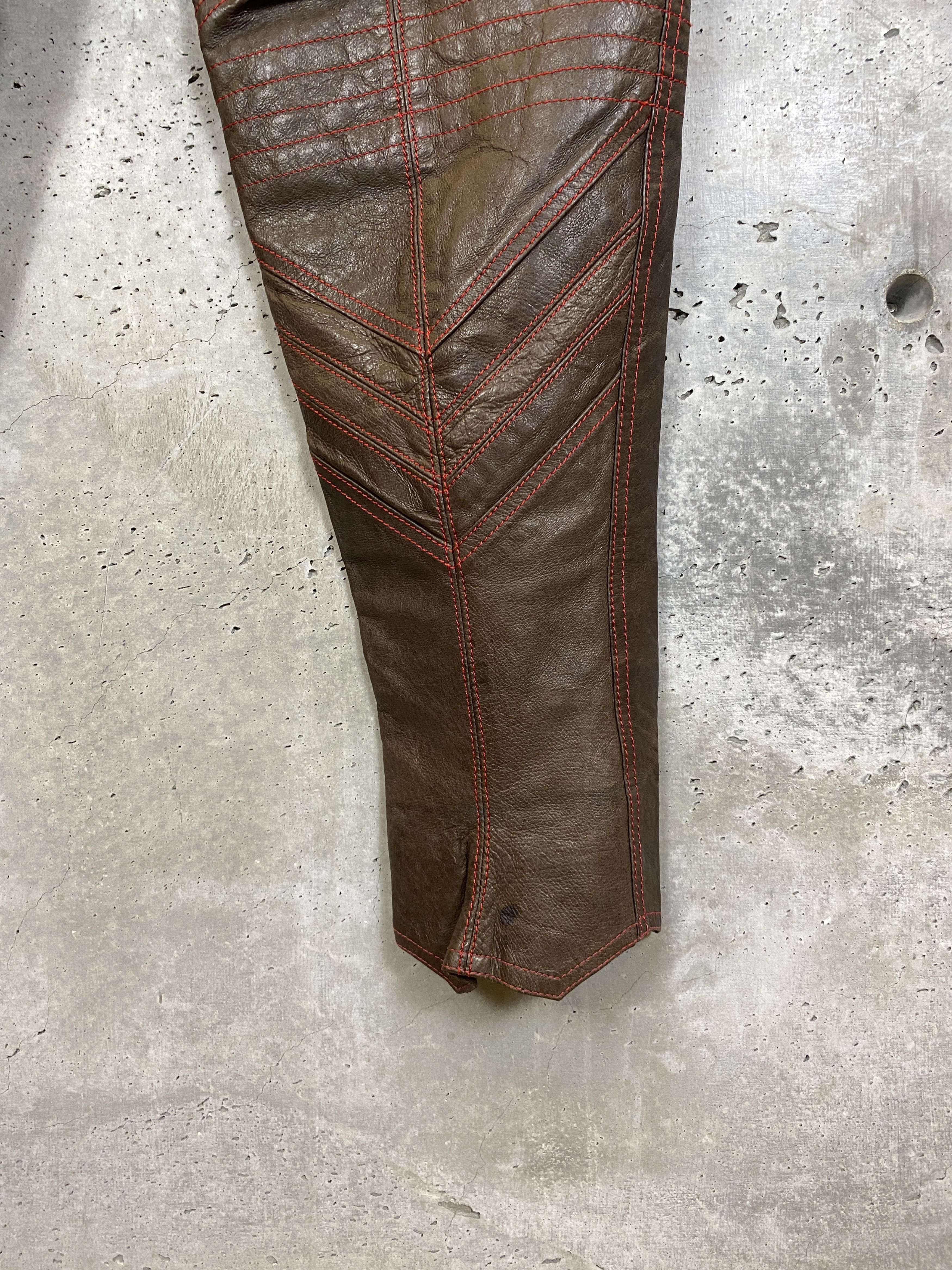 Lieve Van Gorp LIEVE VAN GORP LEATHER WHIPSTITCH PANT FULLY LINED Size US 36 / EU 52 - 4 Thumbnail