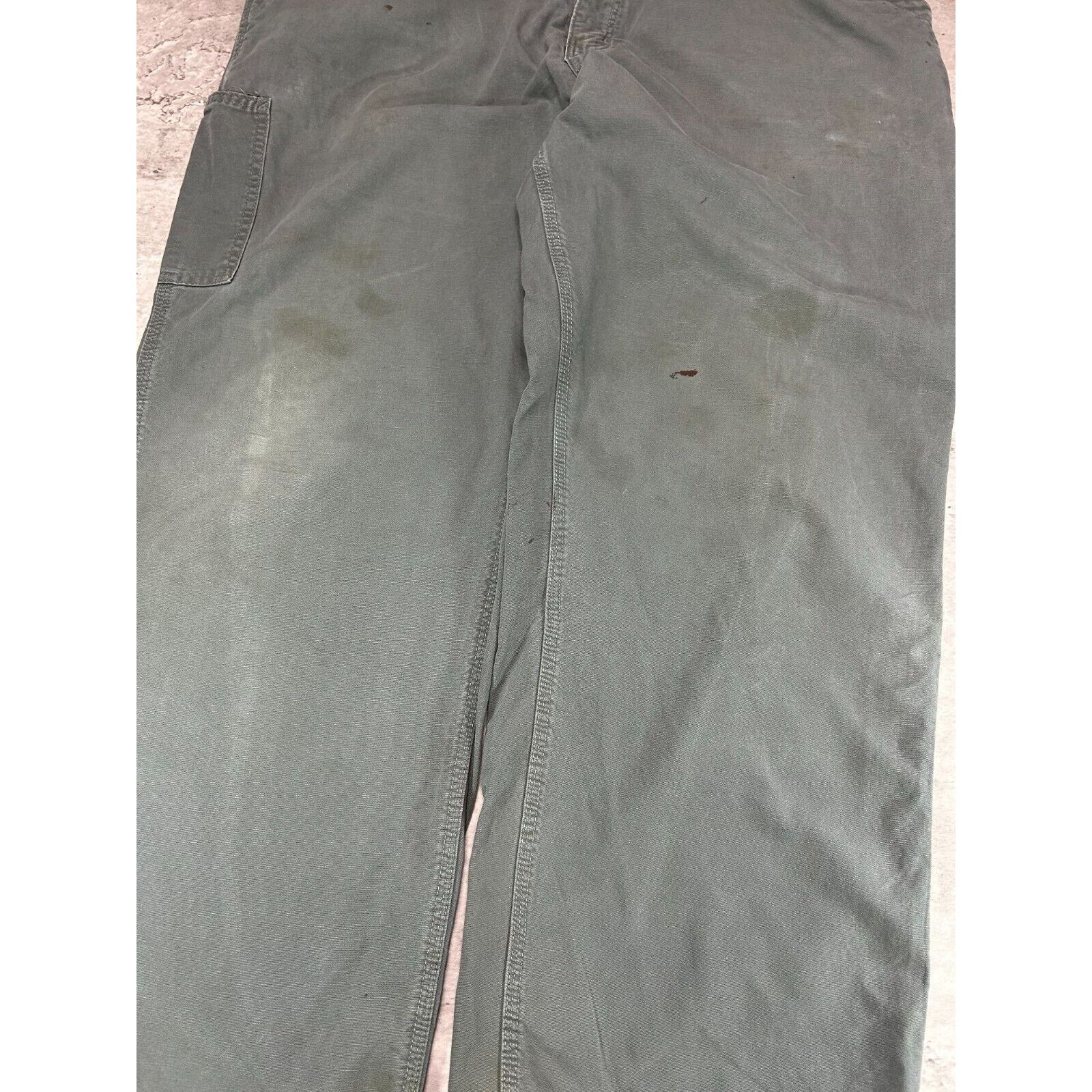 Carhartt Carhartt Dungaree Fit Canvas Workwear Carpenter Pants Sz 39 Size US 39 - 5 Thumbnail