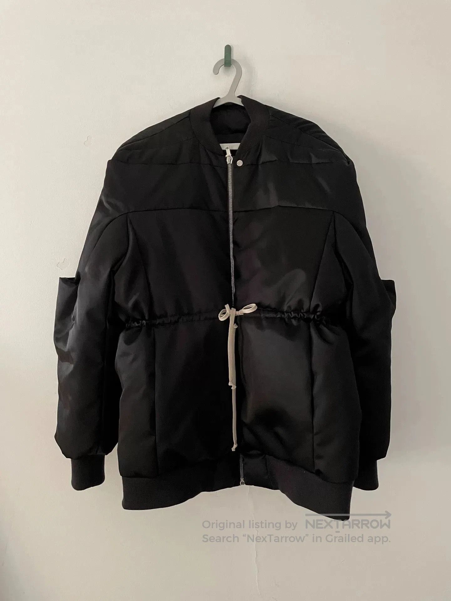 Rick Owens oversized black puffer jacket with waist tie. Size US L / EU 52-54 / 3 - 2 Thumbnail