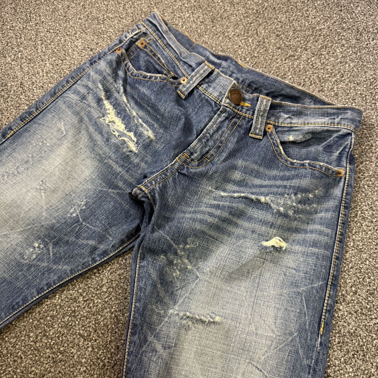 14th Addiction 🔥🇯🇵 Japanese Distressed Archival Co&Lu Denim Size US 33 - 4 Thumbnail